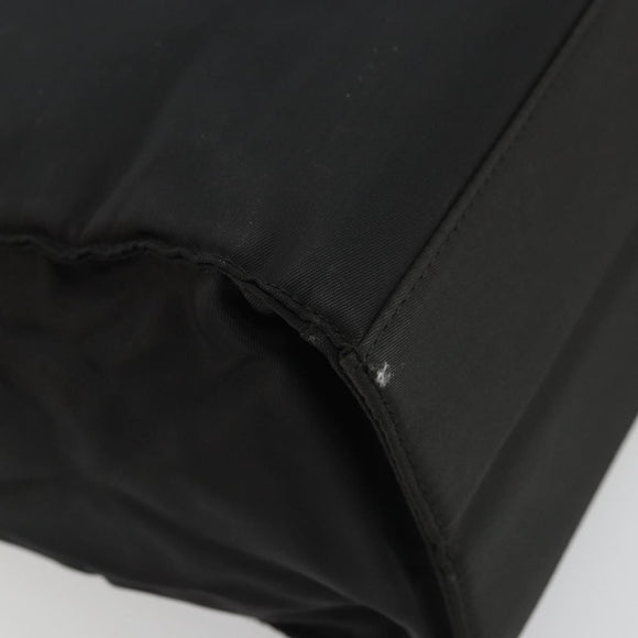 PRADA Hand Bag Nylon Black Gold Auth yk20281