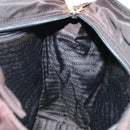 PRADA Hand Bag Nylon Black Gold Auth yk20281-19