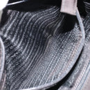 PRADA Hand Bag Nylon Black Gold Auth yk20281-22