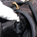 PRADA Hand Bag Nylon Black Gold Auth yk20281-12