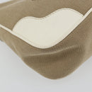 PRADA Hand Bag Canvas Gold Silver Auth yk20283A-15