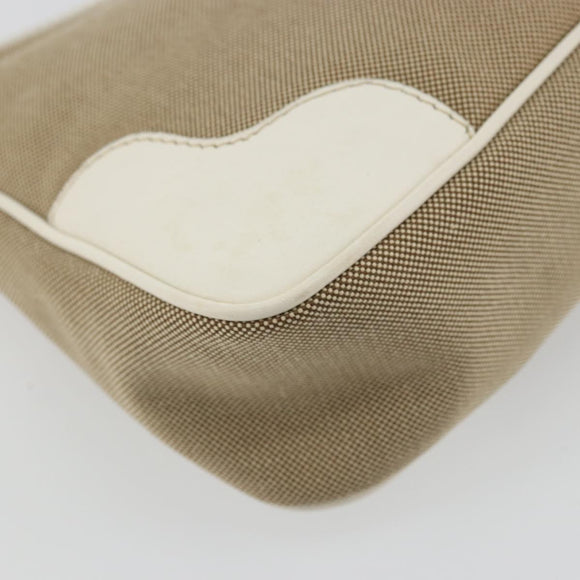 PRADA Hand Bag Canvas Gold Silver Auth yk20283A