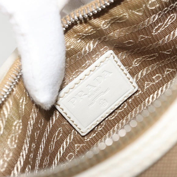 PRADA Hand Bag Canvas Gold Silver Auth yk20283A