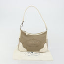 PRADA Hand Bag Canvas Gold Silver Auth yk20283A-12