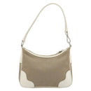 PRADA Hand Bag Canvas Gold Silver Auth yk20283A-2