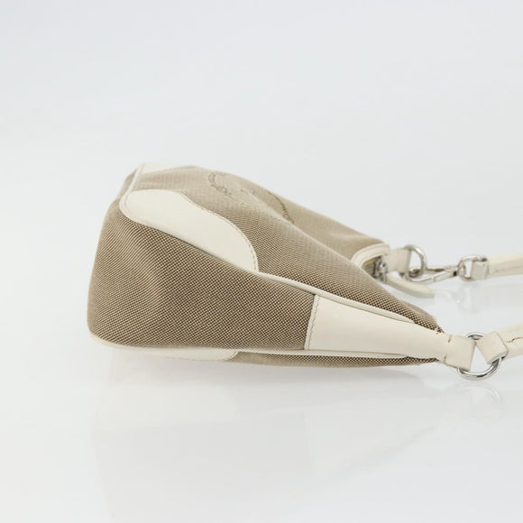 PRADA Hand Bag Canvas Gold Silver Auth yk20283A