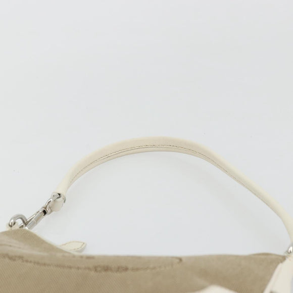 PRADA Hand Bag Canvas Gold Silver Auth yk20283A