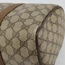 GUCCI GG Supreme Web Sherry Line Bag PVC Beige Gold 111 02 007 Auth yk20285-12