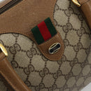 GUCCI GG Supreme Web Sherry Line Bag PVC Beige Gold 111 02 007 Auth yk20285-14