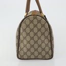 GUCCI GG Supreme Web Sherry Line Bag PVC Beige Gold 111 02 007 Auth yk20285-4