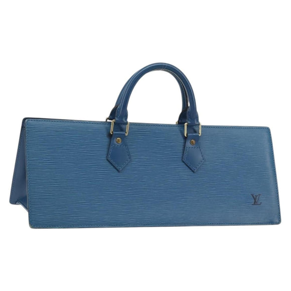 LOUIS VUITTON Epi Sac Triangle Hand Bag Blue M52095 LV Auth yk20286