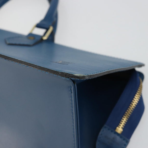 LOUIS VUITTON Epi Sac Triangle Hand Bag Blue M52095 LV Auth yk20286