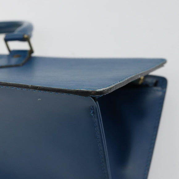 LOUIS VUITTON Epi Sac Triangle Hand Bag Blue M52095 LV Auth yk20286