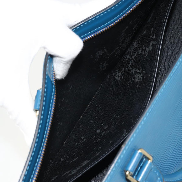 LOUIS VUITTON Epi Sac Triangle Hand Bag Blue M52095 LV Auth yk20286