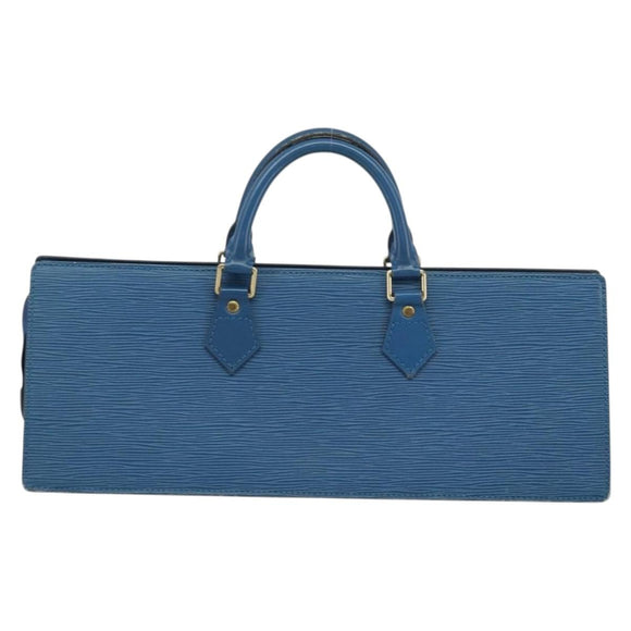 LOUIS VUITTON Epi Sac Triangle Hand Bag Blue M52095 LV Auth yk20286