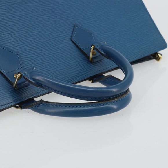 LOUIS VUITTON Epi Sac Triangle Hand Bag Blue M52095 LV Auth yk20286