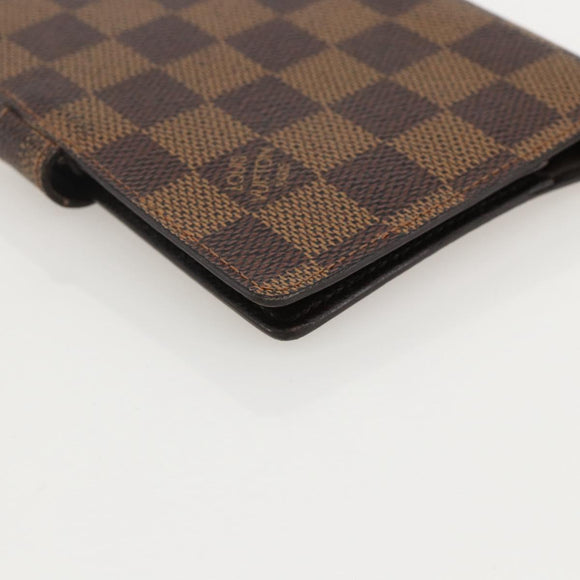 LOUIS VUITTON Damier Ebene Agenda PM Day Planner Cover R20700 LV Auth yk20291