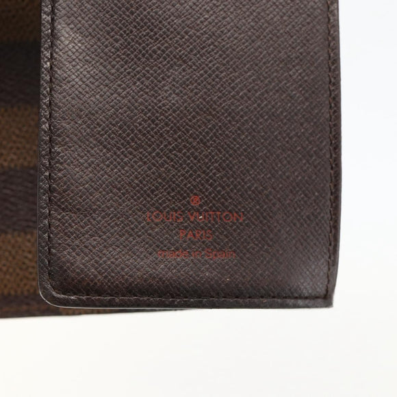 LOUIS VUITTON Damier Ebene Agenda PM Day Planner Cover R20700 LV Auth yk20291