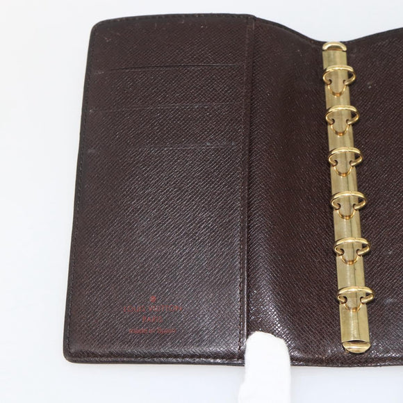 LOUIS VUITTON Damier Ebene Agenda PM Day Planner Cover R20700 LV Auth yk20291