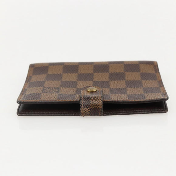 LOUIS VUITTON Damier Ebene Agenda PM Day Planner Cover R20700 LV Auth yk20291
