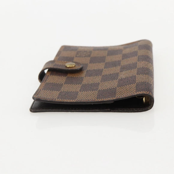 LOUIS VUITTON Damier Ebene Agenda PM Day Planner Cover R20700 LV Auth yk20291