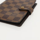 LOUIS VUITTON Damier Ebene Agenda PM Day Planner Cover R20700 LV Auth yk20291-7