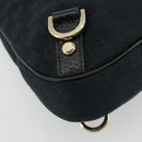 GUCCI Abbey GG Canvas Shoulder Bag Black Gold 130738 Auth yk20293SAV-17