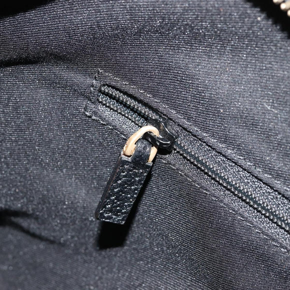 GUCCI Abbey GG Canvas Shoulder Bag Black Gold 130738 Auth yk20293SAV