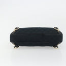 GUCCI Abbey GG Canvas Shoulder Bag Black Gold 130738 Auth yk20293SAV-5
