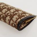 Christian Dior Trotter Canvas Pouch Brown Gold Auth yk20295A-14