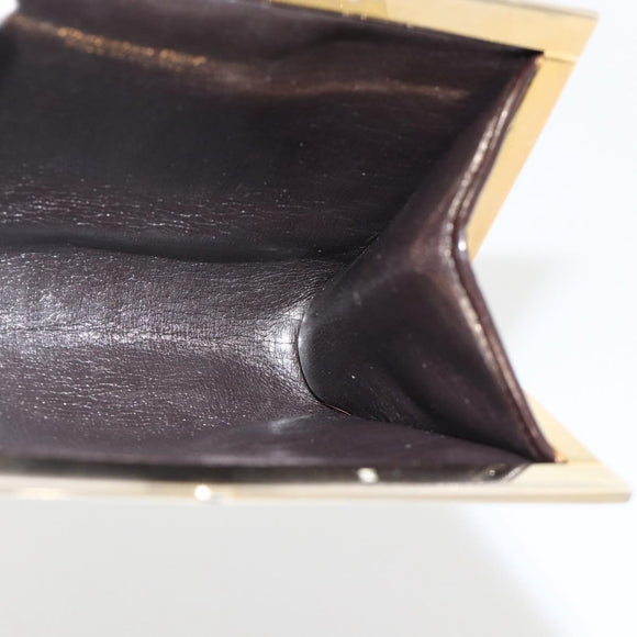 Christian Dior Trotter Canvas Pouch Brown Gold Auth yk20295A