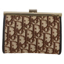 Christian Dior Trotter Canvas Pouch Brown Gold Auth yk20295A-13