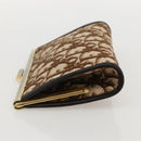 Christian Dior Trotter Canvas Pouch Brown Gold Auth yk20295A-3