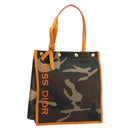 Christian Dior Camouflage Tote Bag Canvas Khaki Gold Auth yk20296-1