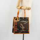 Christian Dior Camouflage Tote Bag Canvas Khaki Gold Auth yk20296-23