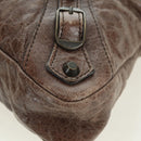 BALENCIAGA The First Hand Bag Leather 2way Brown 103208 Auth yk20301SAM-16
