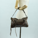 BALENCIAGA The First Hand Bag Leather 2way Brown 103208 Auth yk20301SAM-26