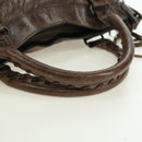 BALENCIAGA The First Hand Bag Leather 2way Brown 103208 Auth yk20301SAM-7