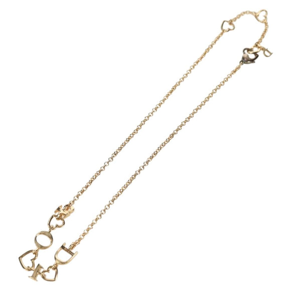 Christian Dior Necklace metal Gold Tone Auth yk20312M