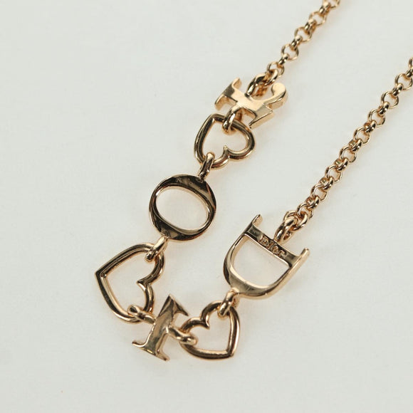 Christian Dior Necklace metal Gold Tone Auth yk20312M