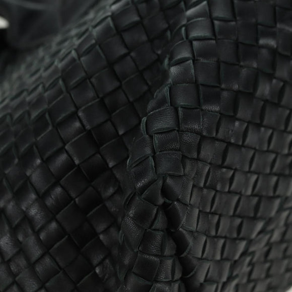 BOTTEGA VENETA INTRECCIATO Cabas MM Hand Bag Leather Black Auth yk20314SAV
