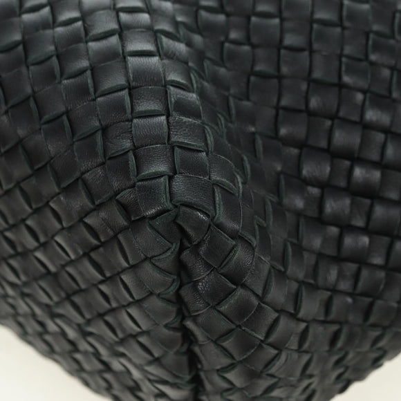 BOTTEGA VENETA INTRECCIATO Cabas MM Hand Bag Leather Black Auth yk20314SAV