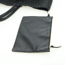 BOTTEGA VENETA INTRECCIATO Cabas MM Hand Bag Leather Black Auth yk20314SAV-19