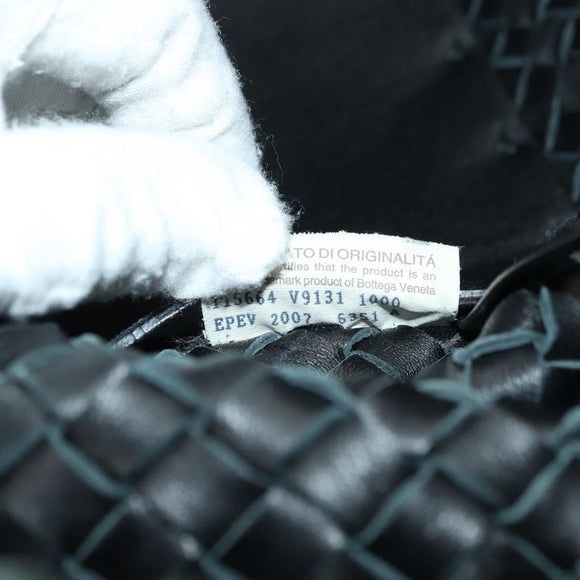 BOTTEGA VENETA INTRECCIATO Cabas MM Hand Bag Leather Black Auth yk20314SAV