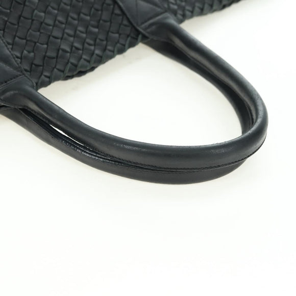 BOTTEGA VENETA INTRECCIATO Cabas MM Hand Bag Leather Black Auth yk20314SAV