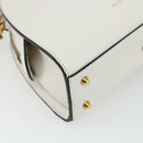 VERSACE Hand Bag Leather 2way White Gold Auth yk20316A-17