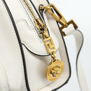 VERSACE Hand Bag Leather 2way White Gold Auth yk20316A-11