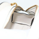 VERSACE Hand Bag Leather 2way White Gold Auth yk20316A-22