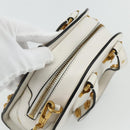 VERSACE Hand Bag Leather 2way White Gold Auth yk20316A-6