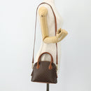CELINE Macadam Canvas Hand Bag PVC Leather 2way Brown Gold Auth yk20319A-23